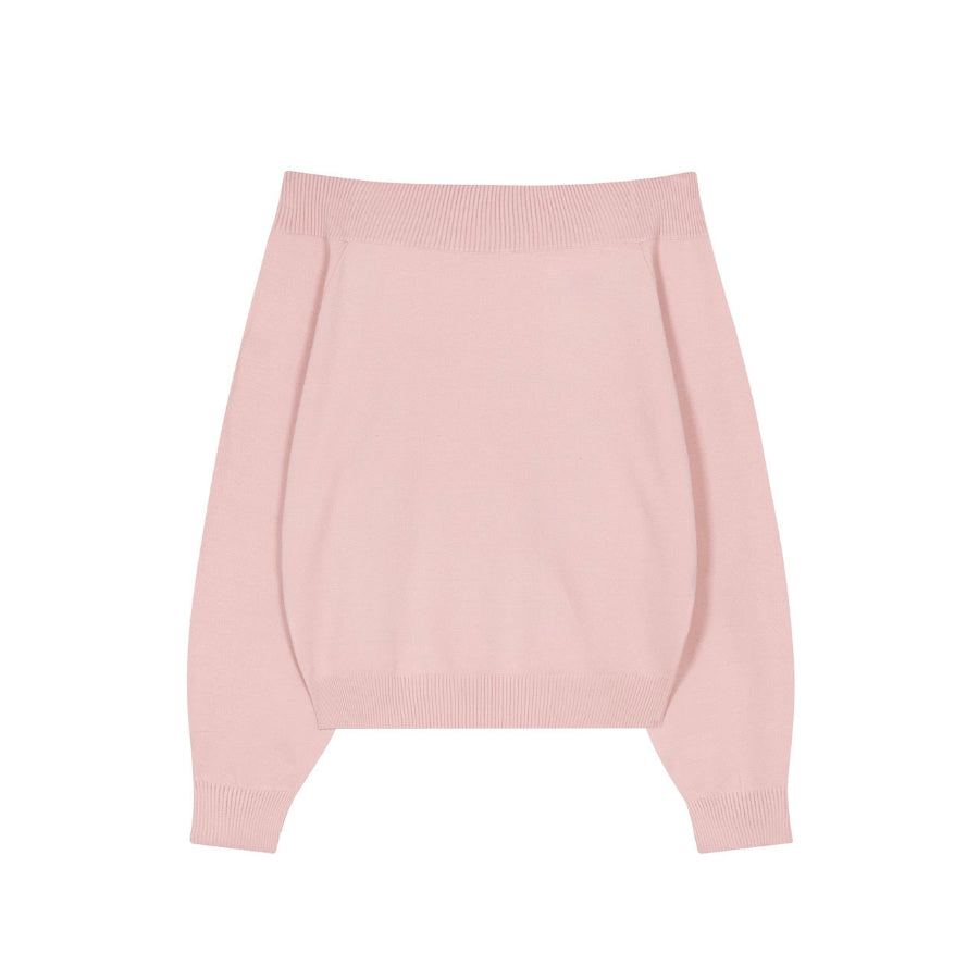 Calem Club Fallen Shoulder Knit Top