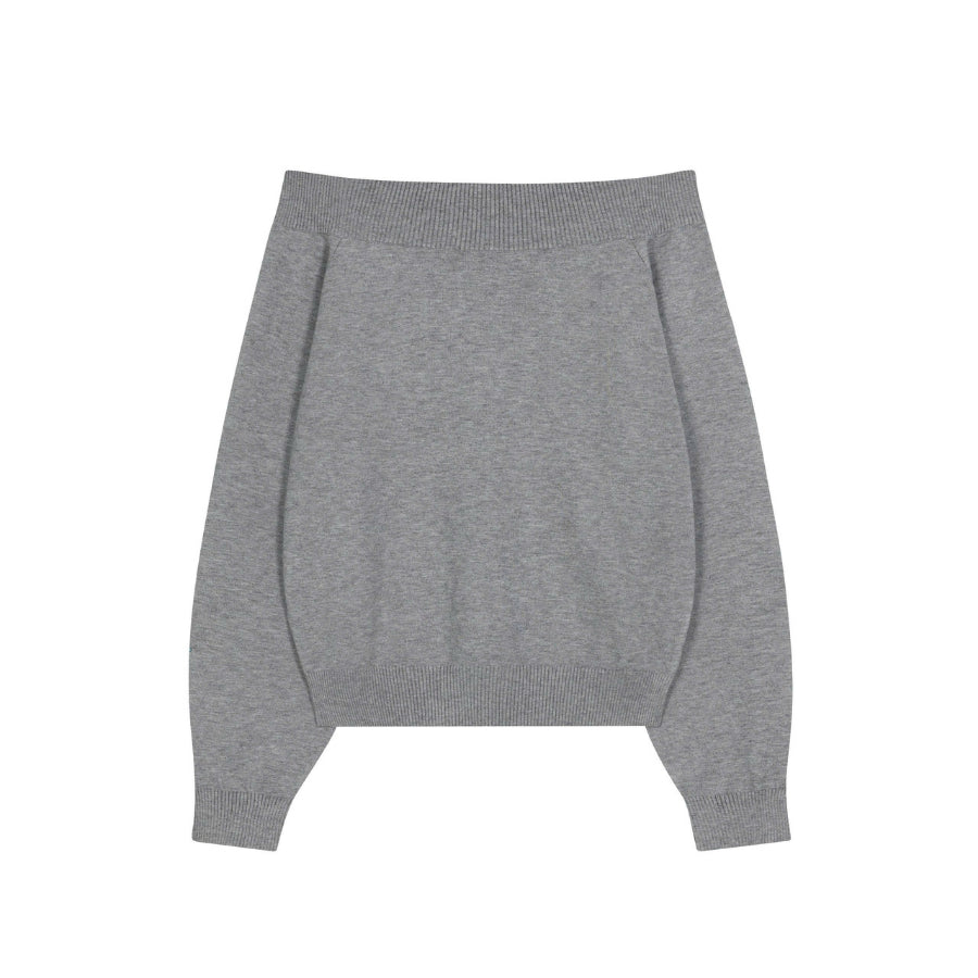Calem Club Fallen Shoulder Knit Top