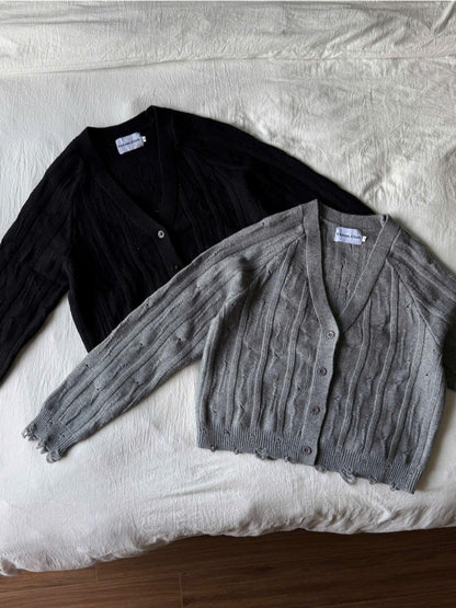Calem Club Broken-knit Cardigan