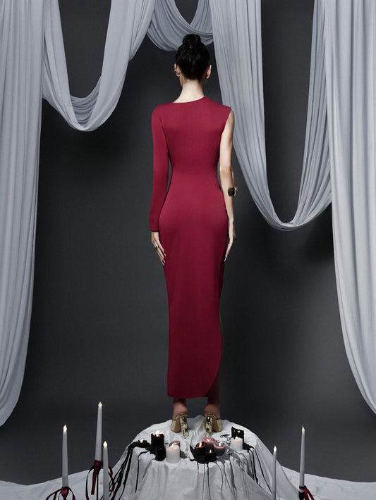 Crescent Carmine Dress