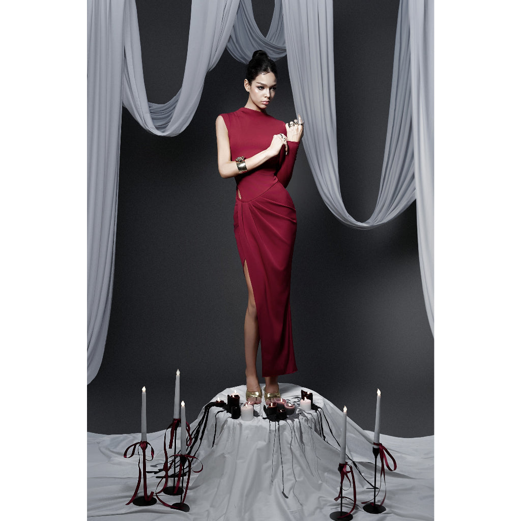 Crescent Carmine Dress