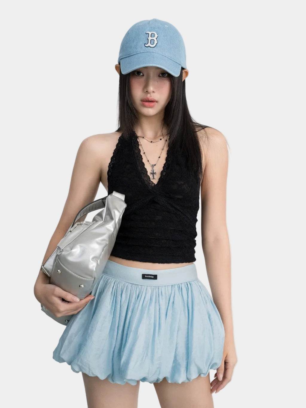 Hoo Design Blue Puffy Tulle Skirt With Inner Shorts