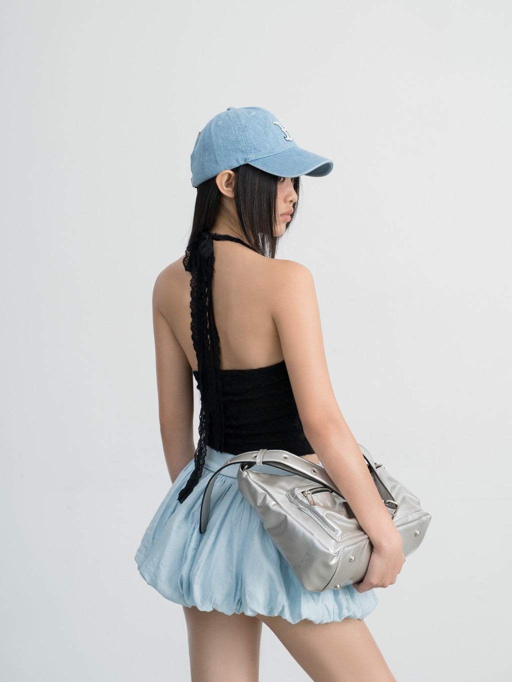 Hoo Design Blue Puffy Tulle Skirt With Inner Shorts