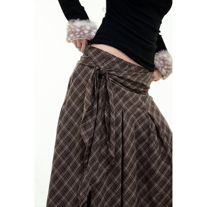 Tus.Atelier Hope Plaid Long Skirt