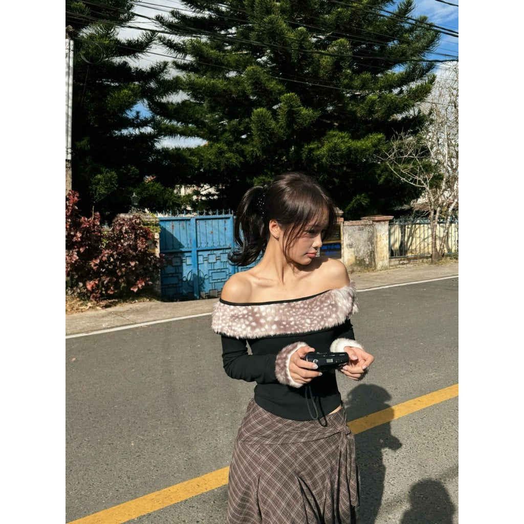 Tus.Atelier Hope Plaid Long Skirt