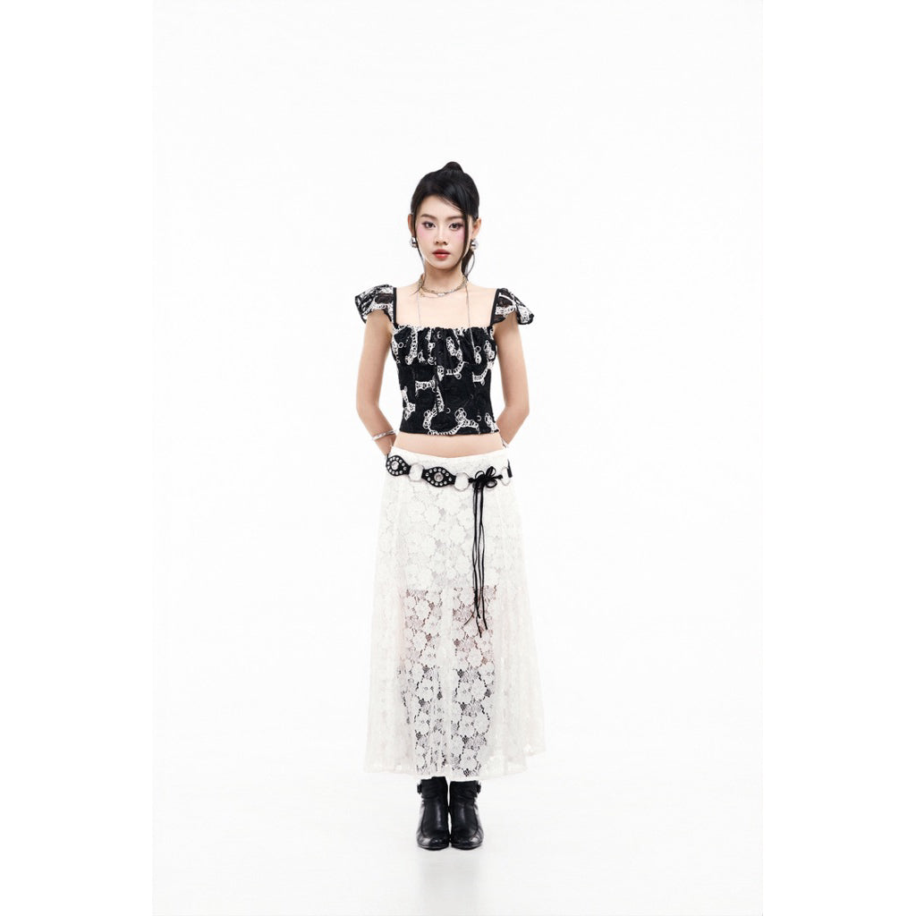 Tus.Atelier Camellia Floral Long Skirt