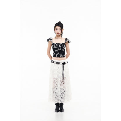 Tus.Atelier Camellia Floral Long Skirt
