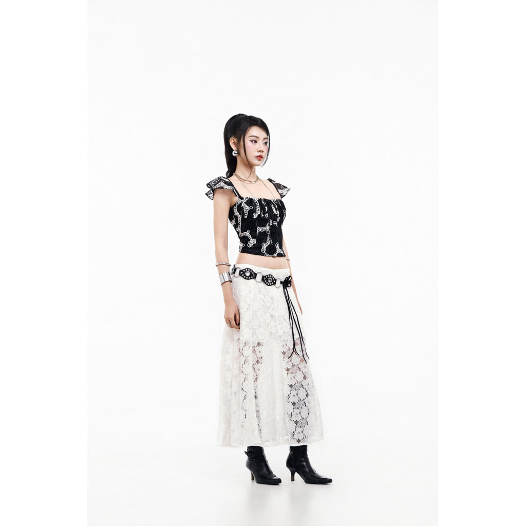 Tus.Atelier Camellia Floral Long Skirt