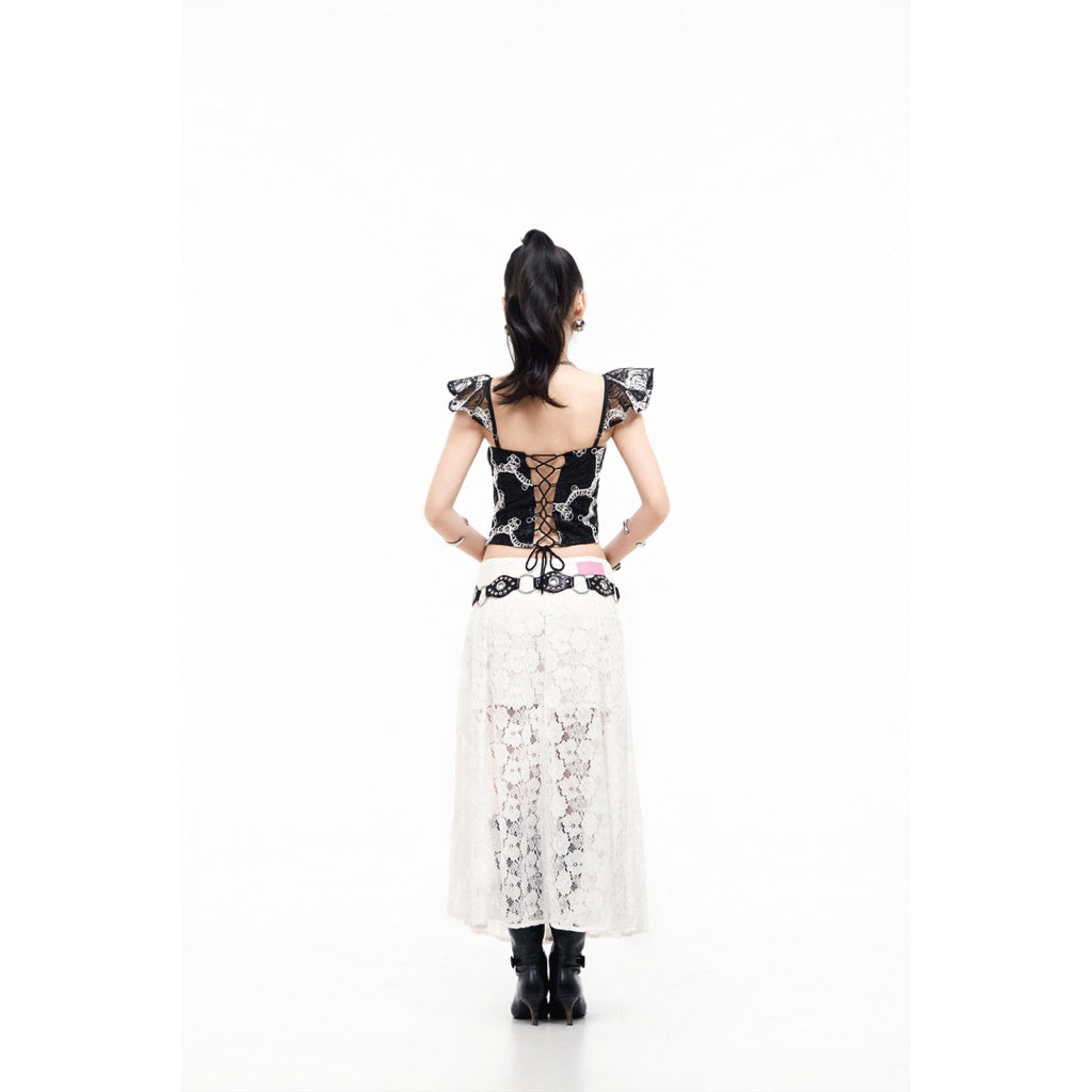 Tus.Atelier Camellia Floral Long Skirt