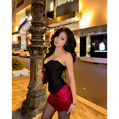 Kill System Silk A-Line Mini Skirt Queenci