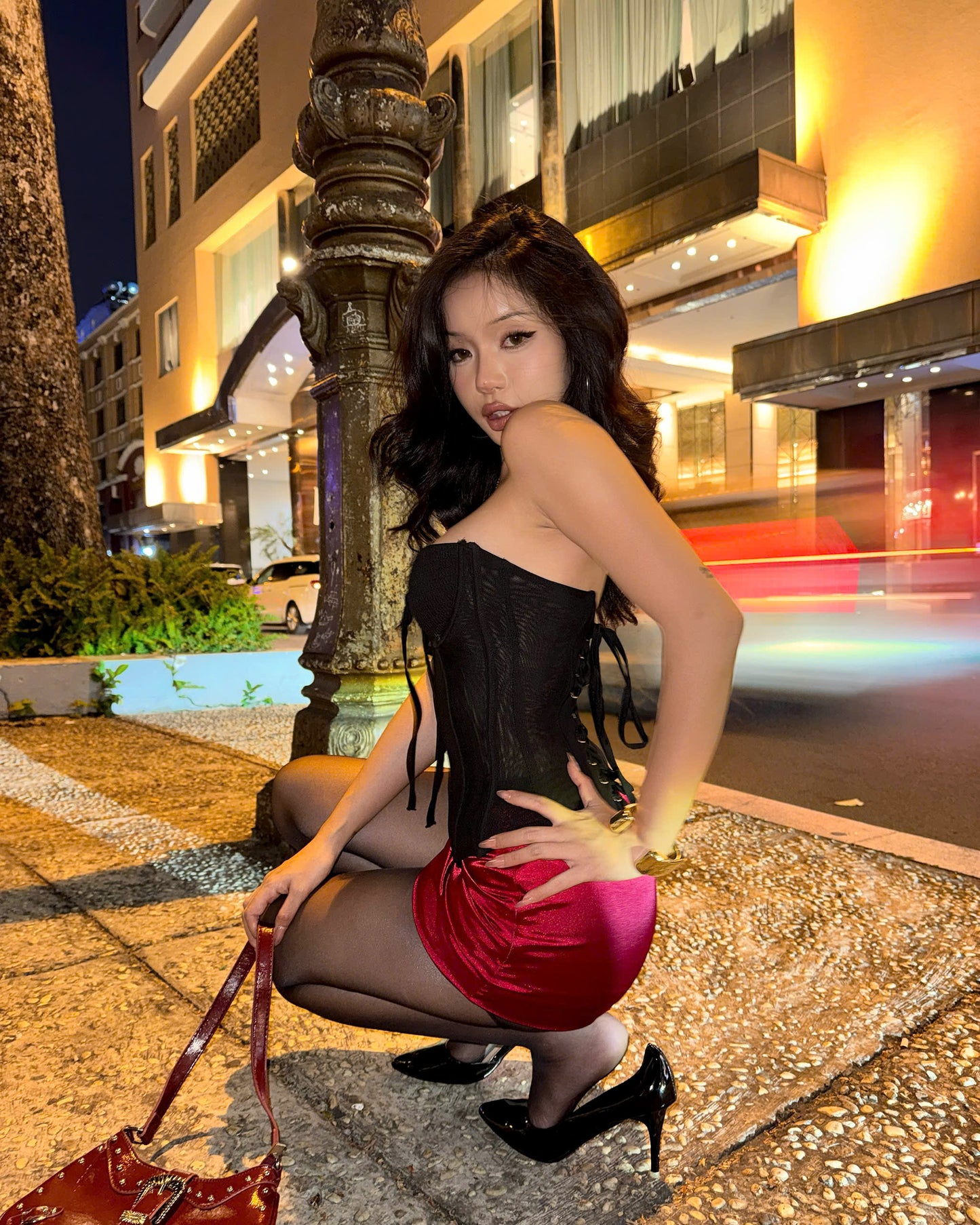 Kill System Silk A-Line Mini Skirt Queenci