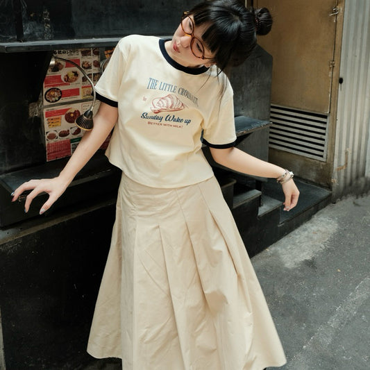 Aufra Studio Low-Waist Pleated Skirt