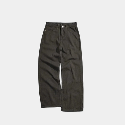 Whose Charcoal Heavy Wide Straight Jeans