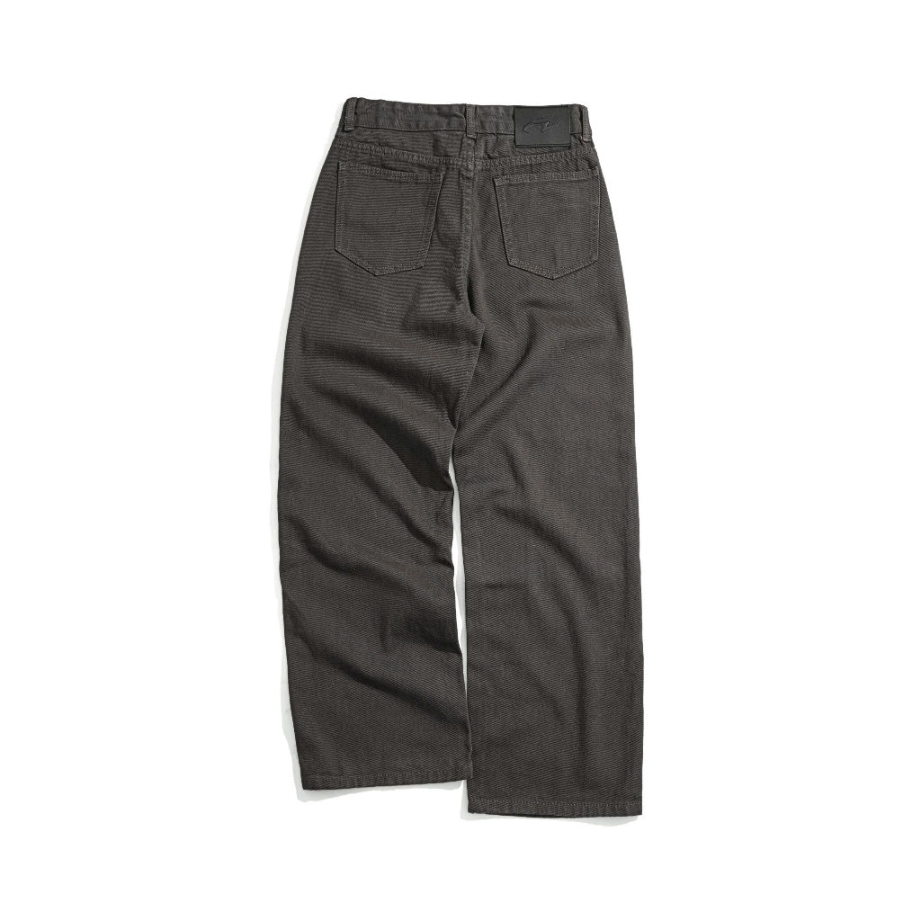 Whose Charcoal Heavy Wide Straight Jeans
