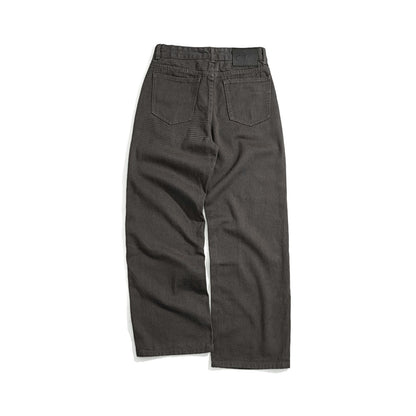 Whose Charcoal Heavy Wide Straight Jeans