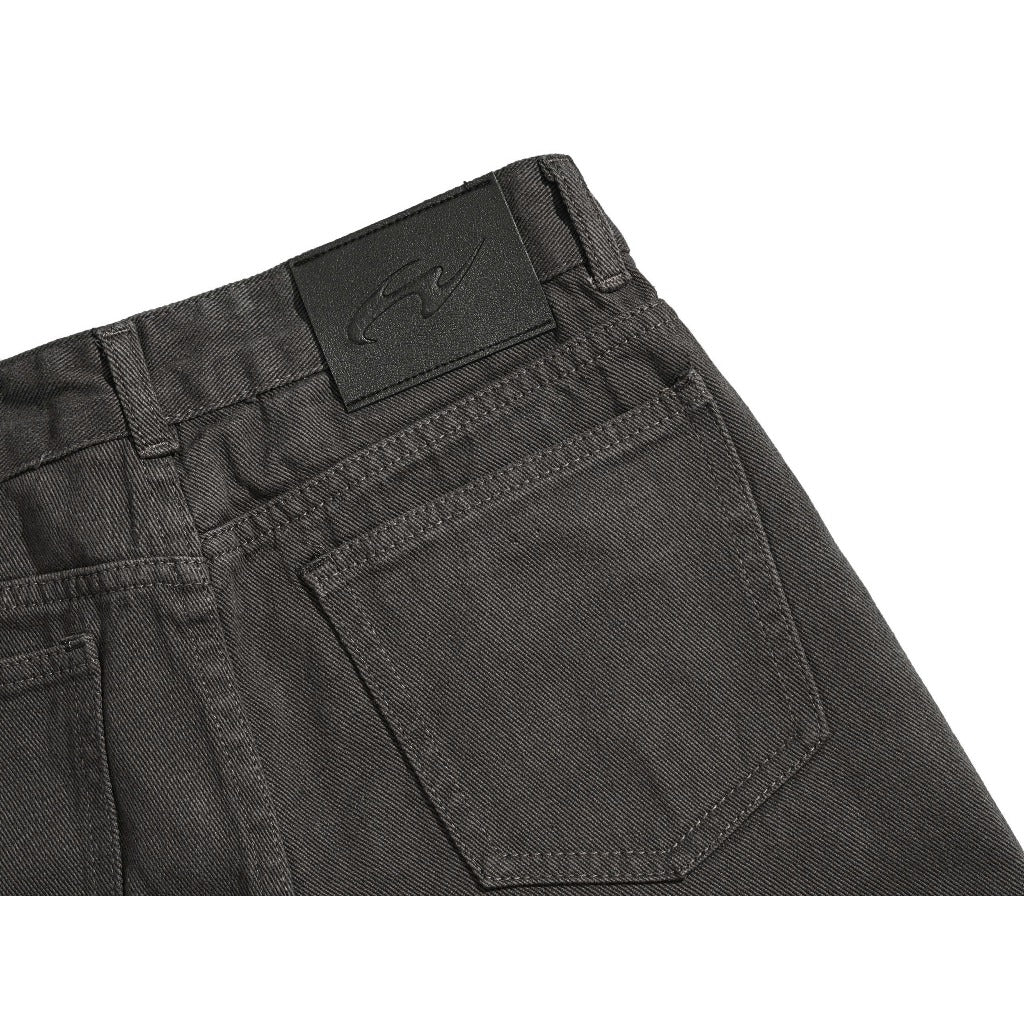 Whose Charcoal Heavy Wide Straight Jeans