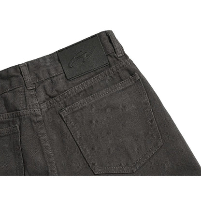 Whose Charcoal Heavy Wide Straight Jeans