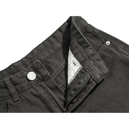Whose Charcoal Heavy Wide Straight Jeans