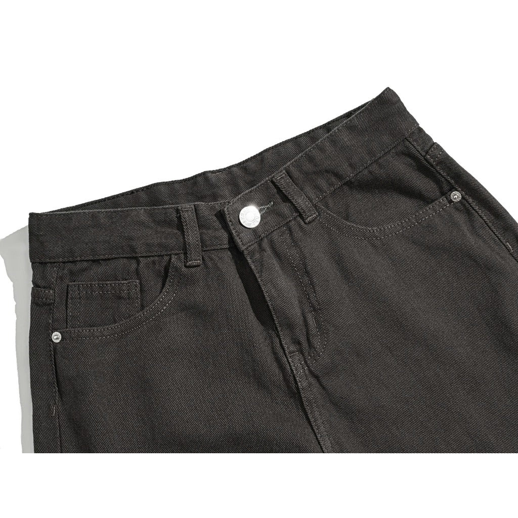 Whose Charcoal Heavy Wide Straight Jeans