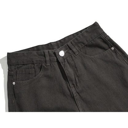 Whose Charcoal Heavy Wide Straight Jeans