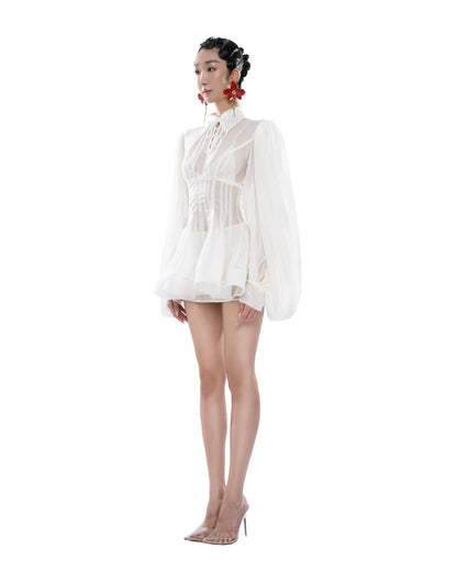 Huelleyrose Charlotte Dress - Cream