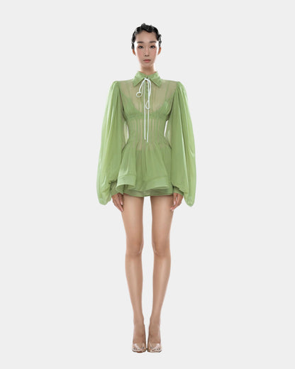 Huelleyrose Charlotte Dress - Green