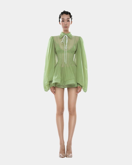 Huelleyrose Charlotte Dress - Green