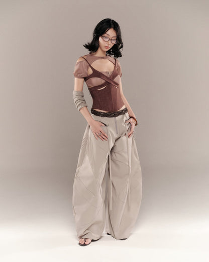 Bunny Hill Charmesh Top (Brown)