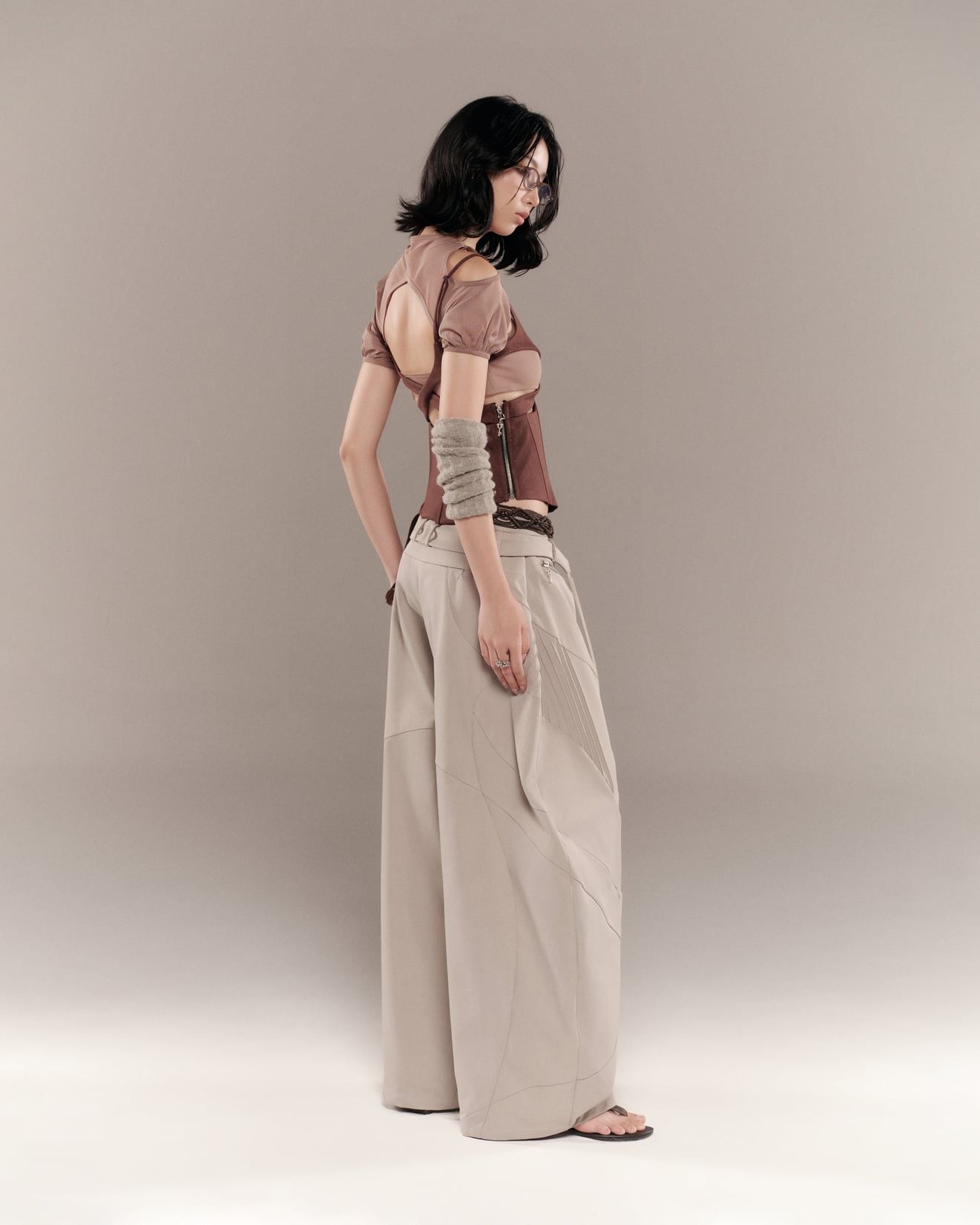 Bunny Hill Charmesh Top (Brown)