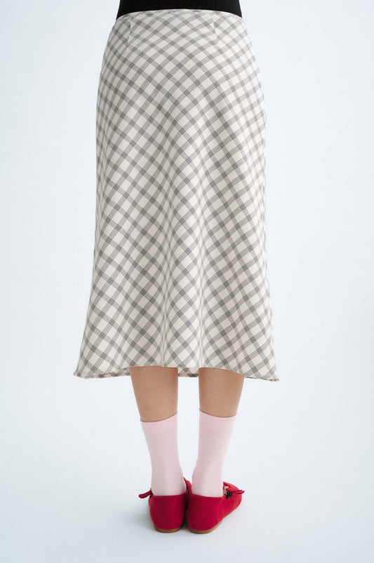 Libe Checked Midi Skirt (Pre-order)