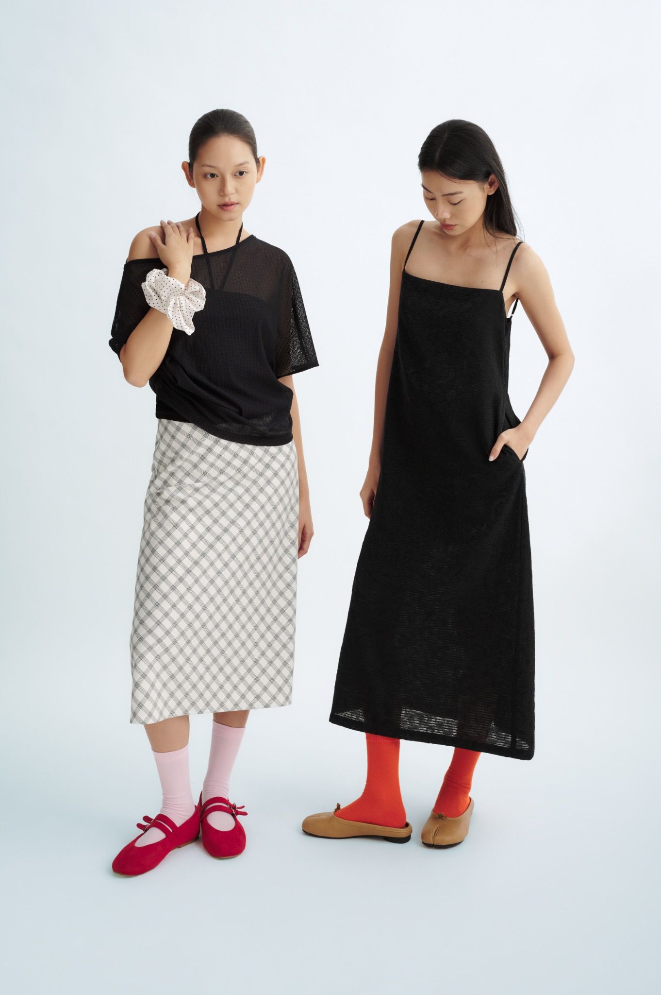 Libe Checked Midi Skirt (Pre-order)