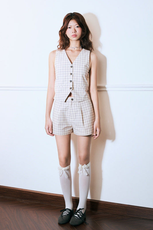 Libe Checked Shorts (Pre-order)