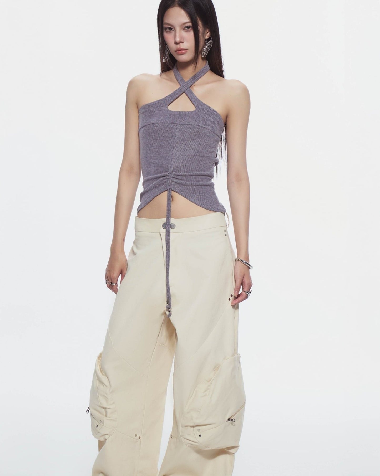 Bunny Hill Cherie Halter Top (Grey)