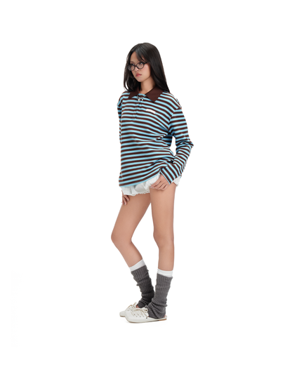 61__comfy Chocomint Longsleeve Polo
