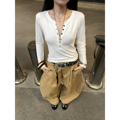 Chosen Kaki Wide Leg Trousers