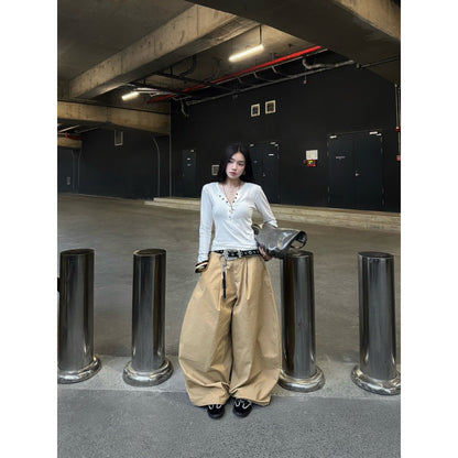 Chosen Kaki Wide Leg Trousers