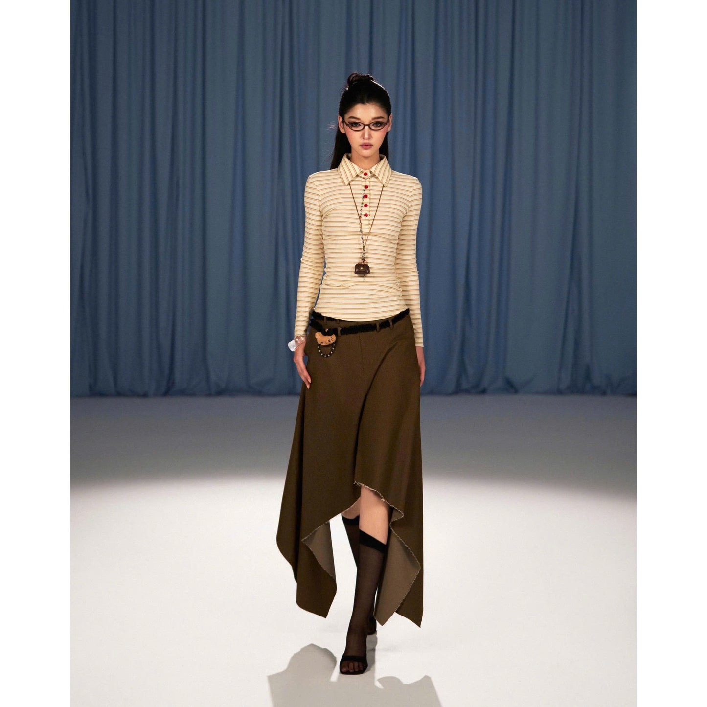 Sodope Club Cocoa Crepe Top (Pre-order)