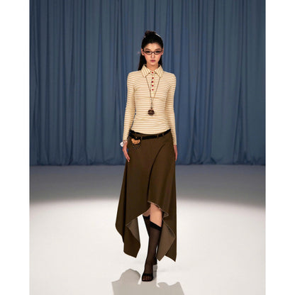 Sodope Club Cocoa Crepe Top (Pre-order)