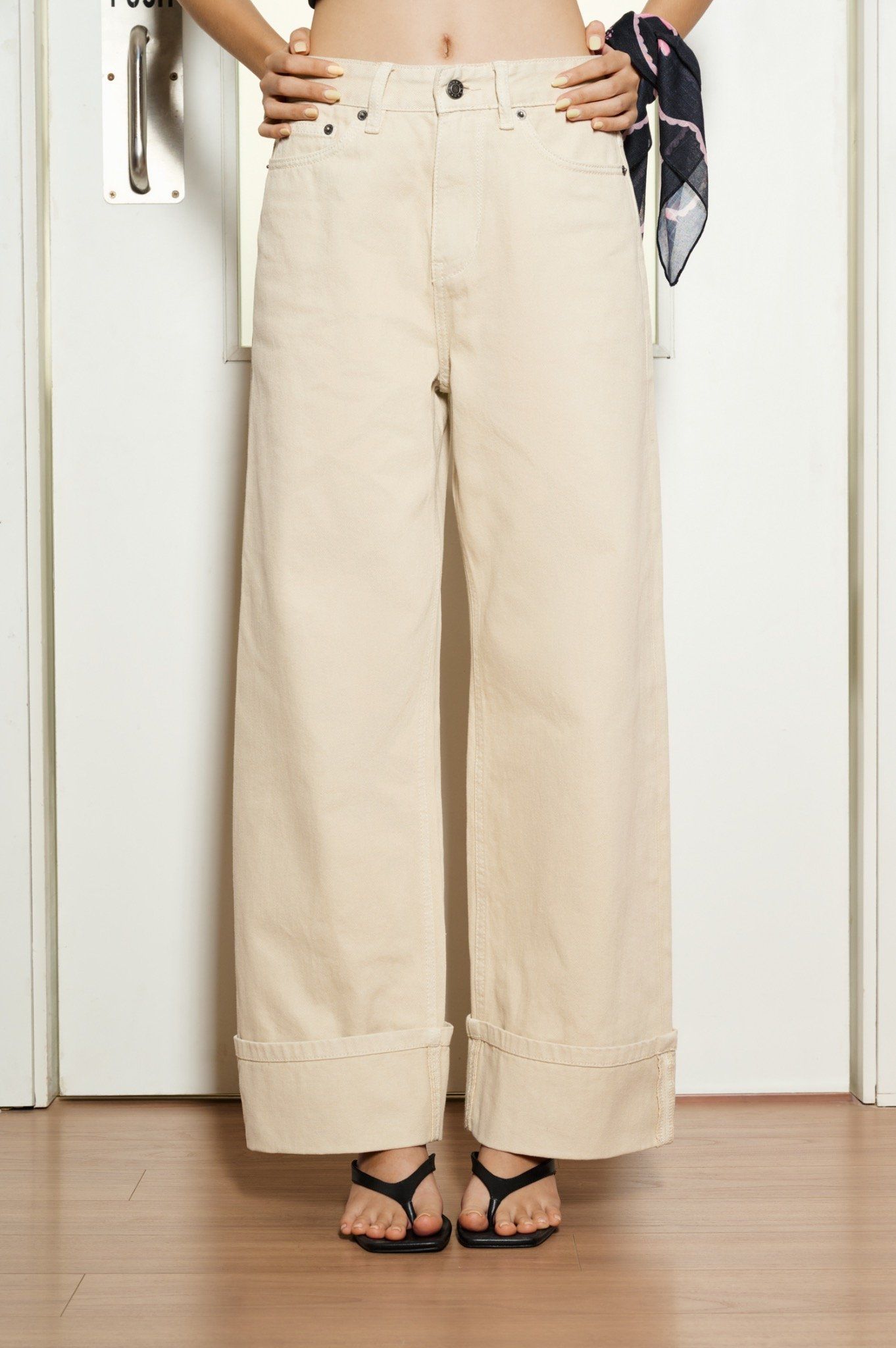 Libe Cream Straight Leg Jeans (Pre-order)