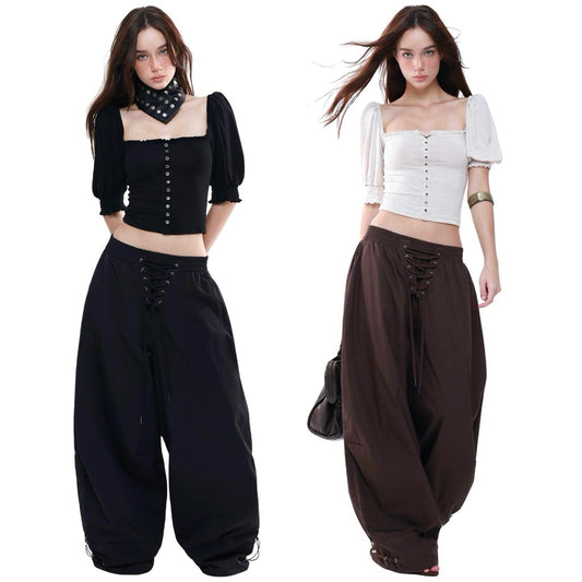 Powrpowr Crisscross Nylon Pants