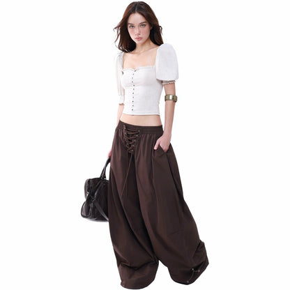 Powrpowr Crisscross Nylon Pants