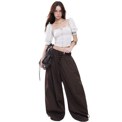 Powrpowr Crisscross Nylon Pants