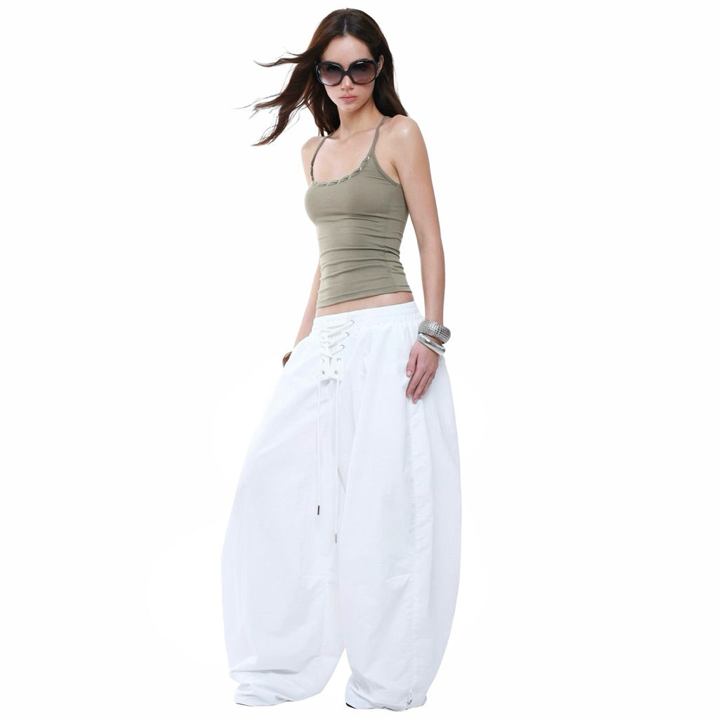 Powrpowr Crisscross Nylon Pants