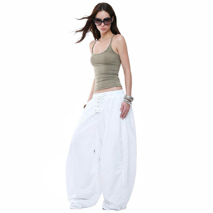 Powrpowr Crisscross Nylon Pants
