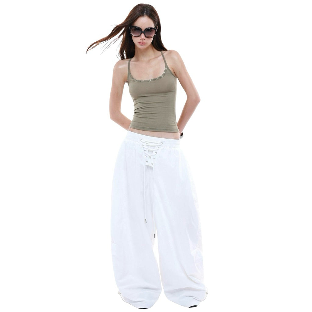 Powrpowr Crisscross Nylon Pants