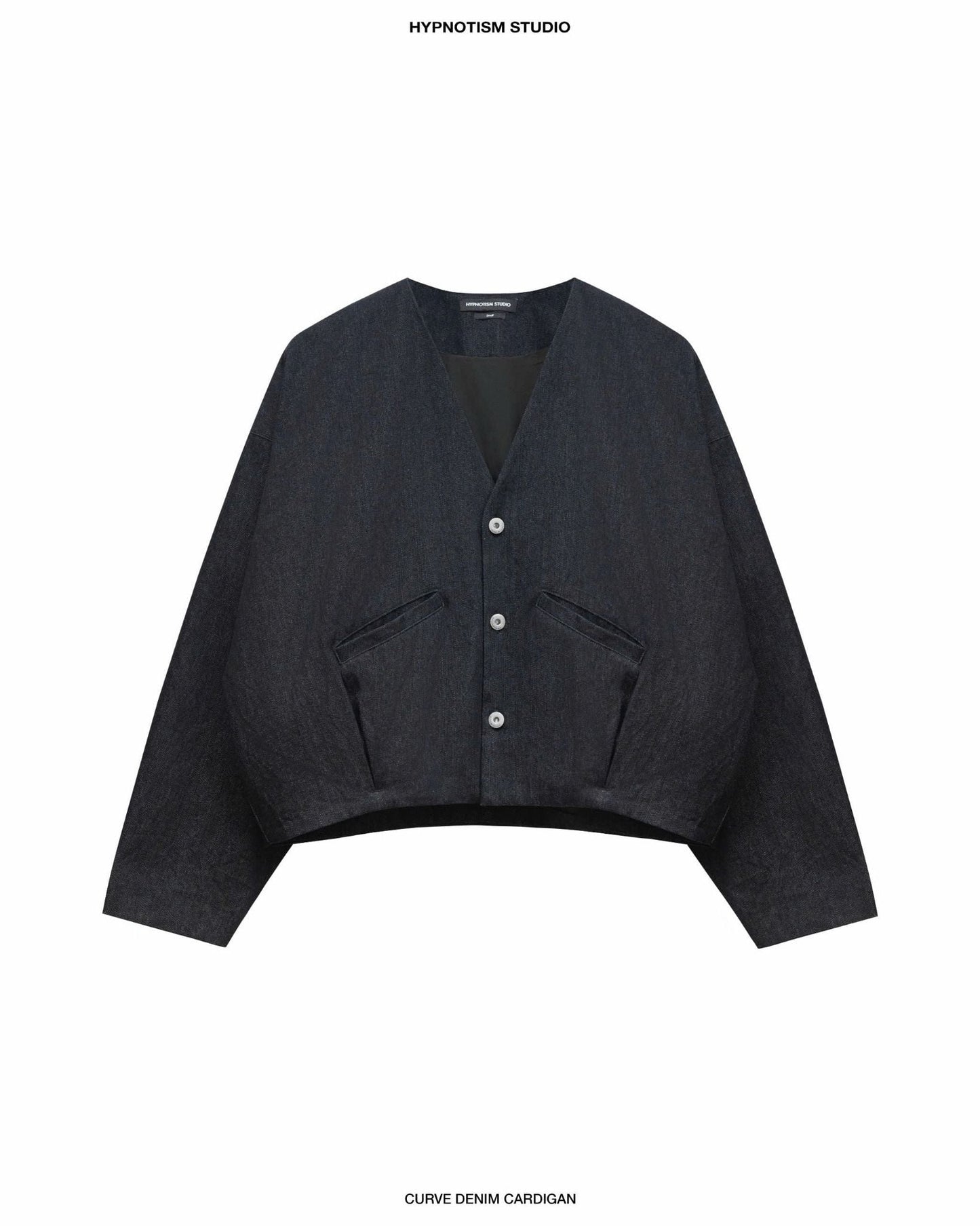 Hypnotism Curve Denim Cardigan