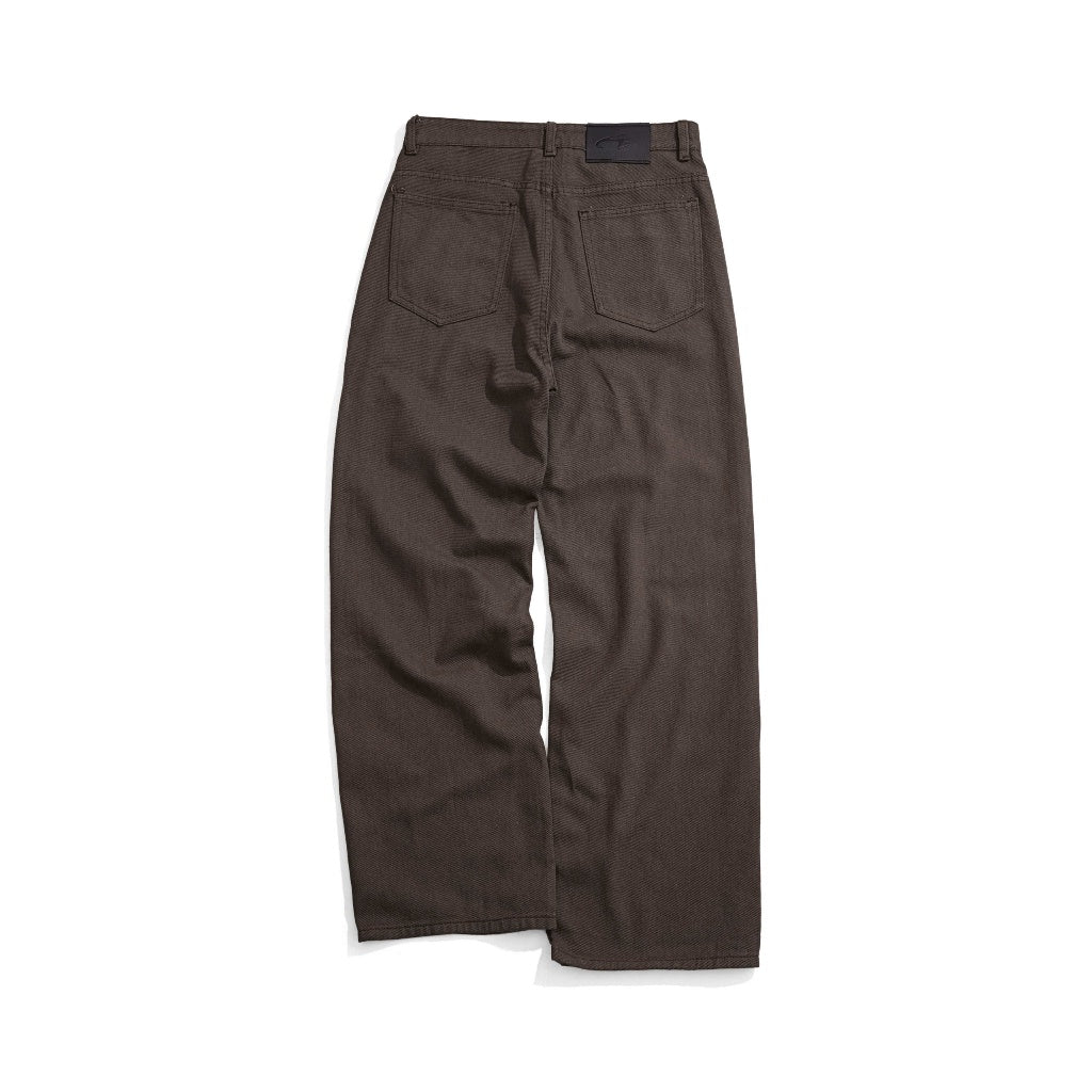 WHOSE Dark Brown Wide Straight Jeans
