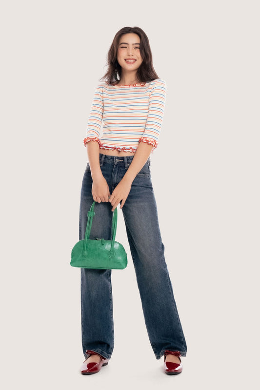 Libe Dark Blue Wash Low Rise Slim Relaxed Jeans (Pre-order)