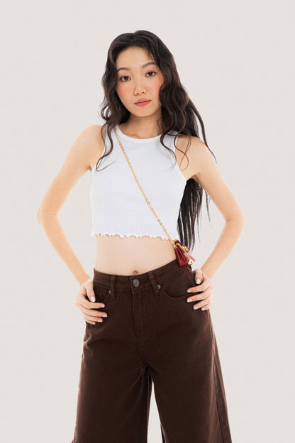 Libe Dark Brown Wide Leg Jeans (Pre-order)