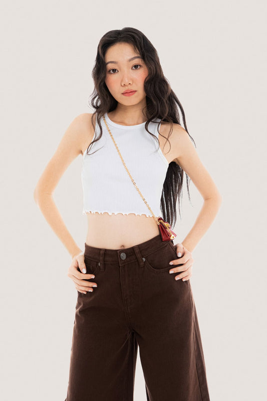 Libe Dark Brown Wide Leg Jeans (Pre-order)